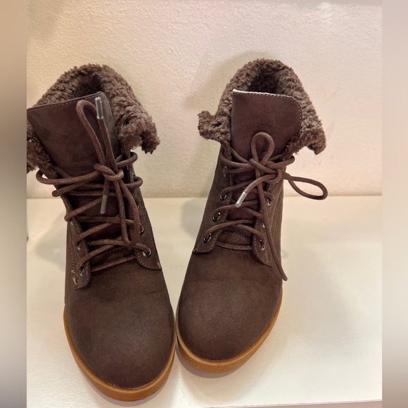 DANA BUCHMAN | laced brown wedges - Picture 2 of 8